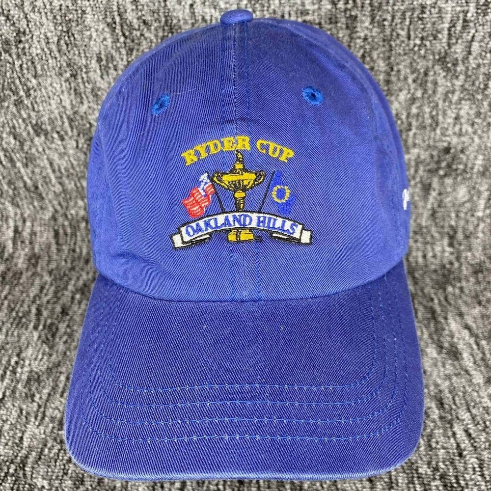 Imperial Ryder Cup Oakland Hills Golf Hat Mens OSFA Blue Cotton Strapback Cap